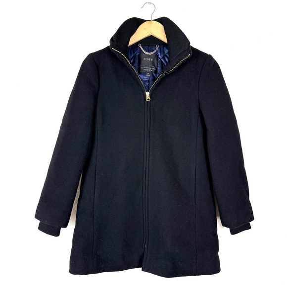 J. Crew Lodge coat in Italian Stadium-cloth Wool Black - Picture 3 of 7